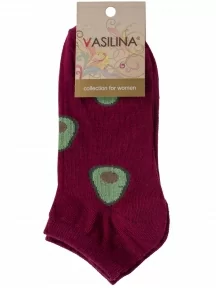 Женские носки VASILINA, 1С9289, БОРДОВЫЕ