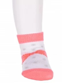 Детские носки Conte kids, 5С-11СП, рис. 215, БЕЛО-КОРАЛЛОВЫЕ