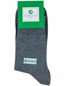 Комплект из 3 пар мужских бамбуковых носков Grinston socks (PINGONS), 3-15D1, СЕРЫЕ