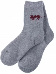 Детские махровые носки Hobby Line, 7838, СВЕТЛО-СЕРЫЕ "Верблюд"