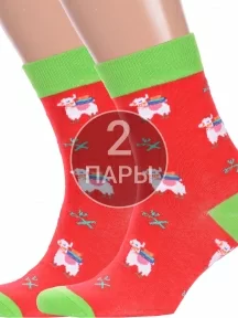 Комплект из 2 пар носков Hobby Line, 2-нус80135-5-18, КРАСНЫЕ