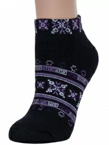 Комплект из 3 пар женских махровых носков Гамма, 3-С477, ЧЕРНЫЕ