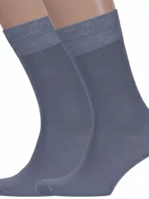 Комплект из 2 пар мужских носков ХОХ из тенселя, 2-X-1123, СЕРЫЕ