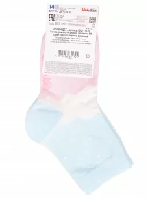 Детские носки Conte kids, 5С-11СП, рис. 586, БИРЮЗОВО-РОЗОВЫЕ