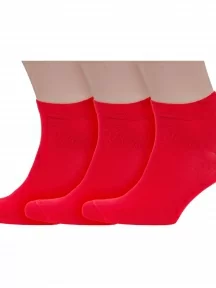 Комплект из 3 пар мужских носков Sergio Di Calze (PINGONS) из мерсеризованного хлопка, 3-17SC7, КРАСНЫЕ