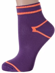 Женские короткие носки LORENZline, Д124, ФИОЛЕТОВЫЕ