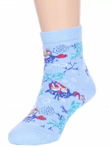 Детские махровые носки LORENZline, Л92, ГОЛУБЫЕ