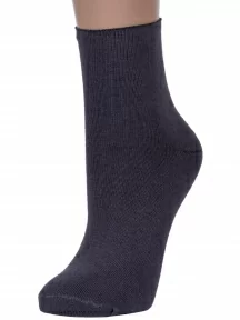 Женские носки без резинки ХОХ, G-1406, ТЕМНО-СЕРЫЕ