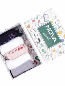 Набор из 5 пар детских носков Красная ветка, School Box #1, микс 8