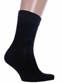 Мужские носки Альтаир, С45, ЧЕРНЫЕ с темно-синим