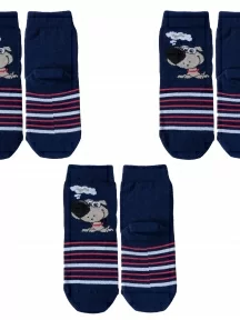 Комплект из 3 пар детских носков НАШЕ Смоленской чулочной фабрики, 3-222С11, рис. 2, ТЕМНО-СИНИЕ №3-1