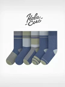 Набор из 5 пар мужских носков "Нева-Сокс", НС-5-НМ54, микс "Стручок гороха"