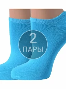 Комплект из 2 пар женских ультракоротких носков ХОХ, 2-G-3R7, БИРЮЗОВЫЕ