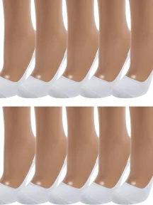 Комплект из 10 пар женских подследников ХОХ, 10-SG-1301, БЕЛЫЕ