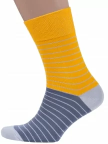Мужские носки MSCLUB №М47, nm-539, ЖЕЛТО-ГРАФИТОВЫЕ