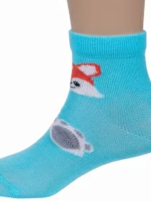 Детские носки Брестские (БЧК) рис. 568, ЛАЗУРНЫЕ (18С3086)