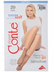 Женские носки Conte, 14С-56СП/Tension soft 20Н, Nero, черные