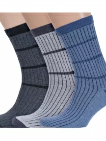 Комплект из 3 пар мужских носков Альтаир, 3-А203, микс 2