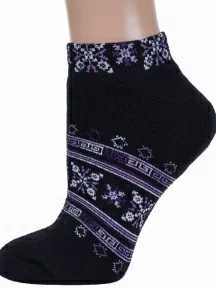 Комплект из 3 пар женских махровых носков Гамма, 3-С477, ЧЕРНЫЕ