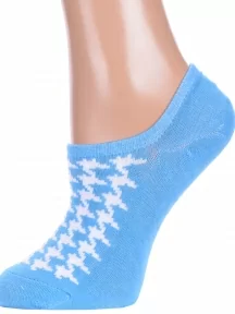 Женские ультракороткие носки Hobby Line, ННЖ19-09, ГОЛУБЫЕ
