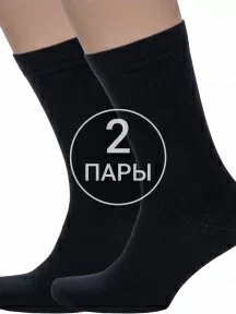 Комплект из 2 пар мужских носков Альтаир, 2-А206, ЧЕРНЫЕ
