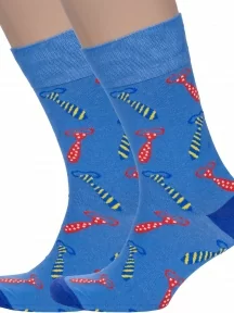 Комплект из 2 пар мужских носков MSCLUB №М51, 2-nm-582, СВЕТЛО-ВАСИЛЬКОВЫЕ