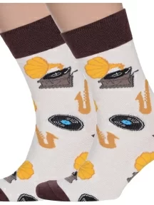 Комплект из 2 пар мужских носков MSCLUB №М5564, 2-ВиМ-62Э, КРЕМОВО-КОРИЧНЕВЫЕ