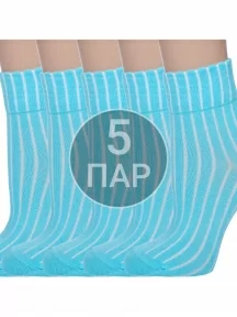 Комплект из 5 пар детских носков Akos, 5-ВК41000 001, БИРЮЗОВЫЕ