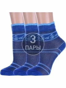 Комплект из 3 пар женских носков Альтаир, 3-А227, ВАСИЛЬКОВЫЕ