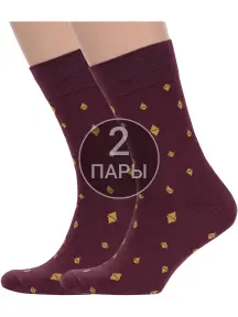 Комплект из 2 пар мужских носков MSCLUB №М41 БОРДОВЫЕ (2-nm-442)