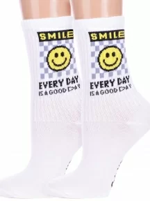 Комплект из 2 пар детских спортивных носков Conte kids, 2-20С-167СП, рис. 923, БЕЛЫЕ