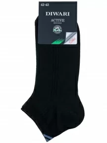 Мужские короткие носки DiWaRi, 7С-37СП, рис. 018, ЧЕРНЫЕ