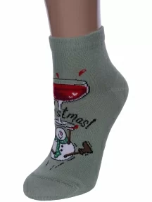 Женские носки Брестские (БЧК), 21С1145, рис. 683 СЕРО-ЗЕЛЕНЫЕ