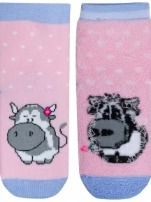 Детские махровые носки "Красная ветка", С-1602, РОЗОВЫЕ