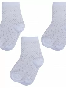 Комплект из 3 пар детских носков RuSocks (Орудьевский трикотаж), 3-Д3-13791, БЕЛЫЕ