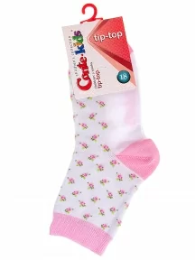 Детские носки Conte kids, 5С-11СП, рис. 273, БЕЛЫЕ со светло-розовым