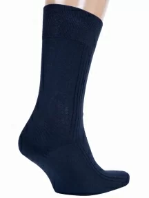 Мужские носки из 100% хлопка RuSocks (Орудьевский трикотаж), М3-11001, рис. 03, ТЕМНО-СИНИЕ