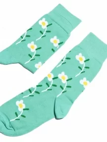 Носки unisex St. Friday Socks, ps1903, "Любимые цветы. Мятные"