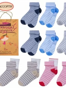 Набор для девочек из 10 пар носков LORENZline, Л4-10-2, микс 3