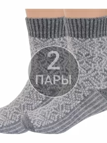 Комплект из 2 пар детских полушерстяных носков RuSocks (Орудьевский трикотаж) СЕРЫЕ, рис. 1 (2-Д-382)