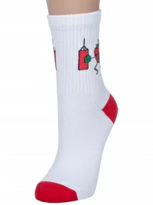 Женские носки Akos, FW41N14, БЕЛЫЕ