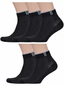 Комплект из 5 пар спортивных носков Альтаир, 5-С192, ЧЕРНЫЕ