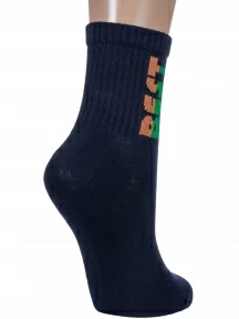 Детские спортивные носки "Борисоглебский трикотаж", 8СМ1002/1, ТЕМНО-СИНИЕ