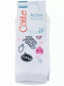 Женские ультракороткие носки Conte, 15С-46СП, рис. 333, БЕЛЫЕ