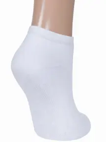 Женские махровые носки RuSocks (Орудьевский трикотаж) БЕЛЫЕ с точками (Ж-2334)