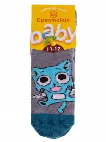 Детские махровые носки Брестские (БЧК), 14С3060, рис. 551, СВЕТЛО-СЕРЫЕ