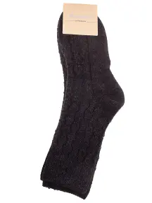 Женские полушерстяные носки RuSocks (Орудьевский трикотаж) ТЕМНО-СЕРЫЕ (Ж-185)