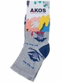 Детские носки Akos, CK41800 044, СВЕТЛО-СЕРЫЕ МЕЛАНЖ