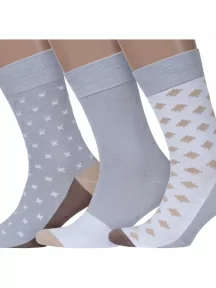 Комплект из 3 пар мужских носков MSCLUB №М46, msk3-М46, микс 10