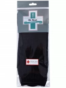Мужские медицинские шерстяные носки Dr. Feet (PINGONS), 15DF4, ЧЕРНЫЕ